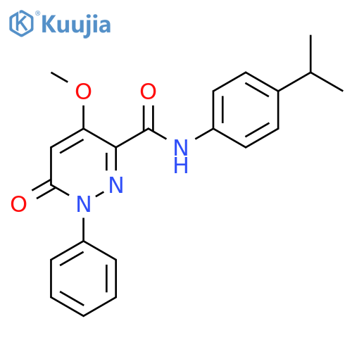 4-methoxy-6-oxo-1-phenyl-N-4-(propan-2-yl)phenyl-1,6-dihydropyridazine-3-carboxamide structure