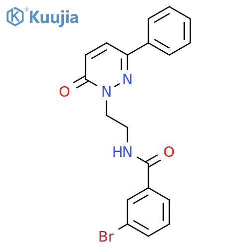 3-bromo-N-2-(6-oxo-3-phenyl-1,6-dihydropyridazin-1-yl)ethylbenzamide structure