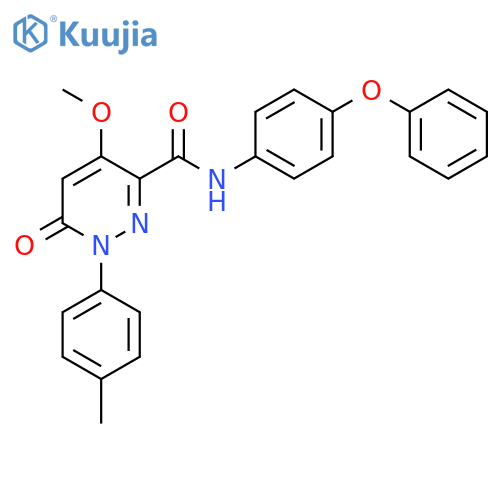 4-methoxy-1-(4-methylphenyl)-6-oxo-N-(4-phenoxyphenyl)-1,6-dihydropyridazine-3-carboxamide structure