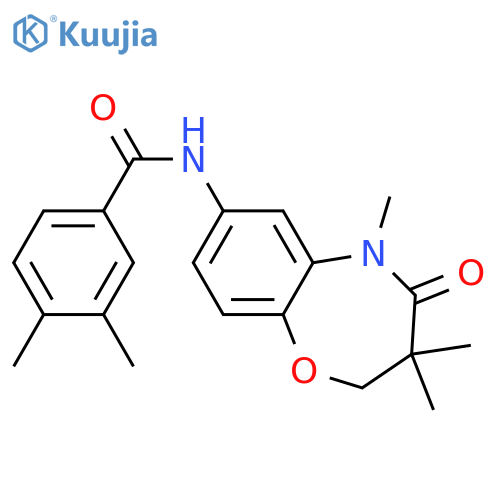 3,4-dimethyl-N-(3,3,5-trimethyl-4-oxo-2,3,4,5-tetrahydro-1,5-benzoxazepin-7-yl)benzamide structure