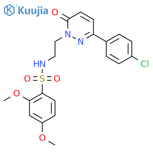 N-{2-3-(4-chlorophenyl)-6-oxo-1,6-dihydropyridazin-1-ylethyl}-2,4-dimethoxybenzene-1-sulfonamide structure