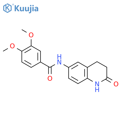 3,4-dimethoxy-N-(2-oxo-1,2,3,4-tetrahydroquinolin-6-yl)benzamide structure