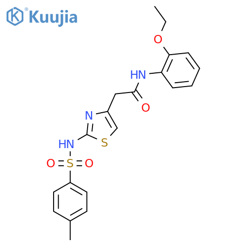 N-(2-ethoxyphenyl)-2-2-(4-methylbenzenesulfonamido)-1,3-thiazol-4-ylacetamide structure