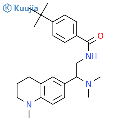 4-tert-butyl-N-2-(dimethylamino)-2-(1-methyl-1,2,3,4-tetrahydroquinolin-6-yl)ethylbenzamide structure