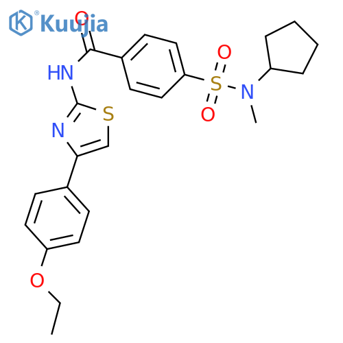 4-cyclopentyl(methyl)sulfamoyl-N-4-(4-ethoxyphenyl)-1,3-thiazol-2-ylbenzamide structure