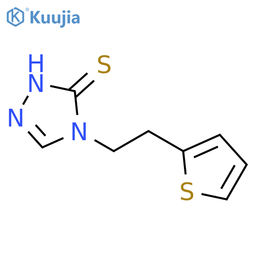 4-2-(thiophen-2-yl)ethyl-4H-1,2,4-triazole-3-thiol structure