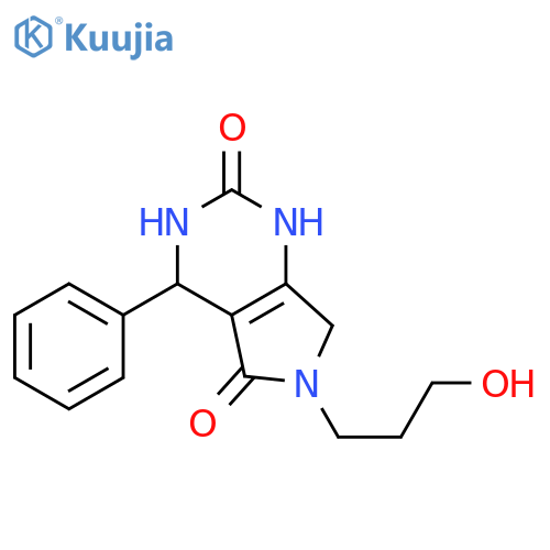 6-(3-hydroxypropyl)-4-phenyl-1H,2H,3H,4H,5H,6H,7H-pyrrolo3,4-dpyrimidine-2,5-dione structure