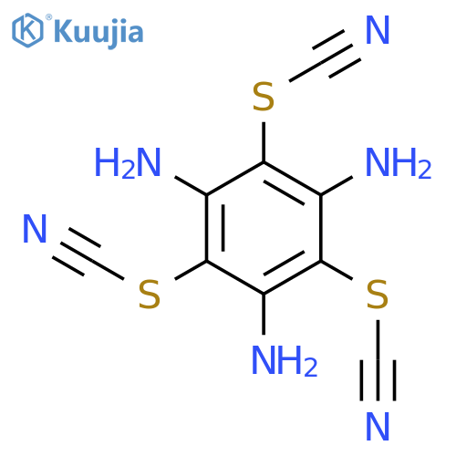 Thiocyanic acid, 2,4,6-triamino-1,3,5-benzenetriyl ester structure