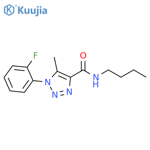 N-butyl-1-(2-fluorophenyl)-5-methyl-1H-1,2,3-triazole-4-carboxamide structure