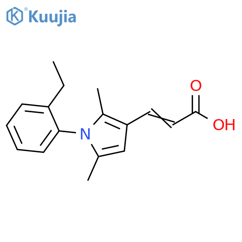 3-1-(2-ethylphenyl)-2,5-dimethyl-1H-pyrrol-3-ylprop-2-enoic acid structure