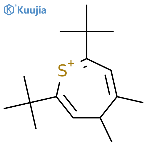 2,7-Di-tert-butyl-4,5-dimethyl-4H-thiepin-1-ium structure