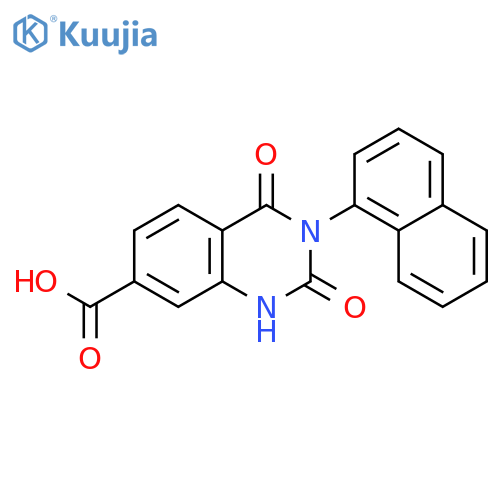 3-(naphthalen-1-yl)-2,4-dioxo-1,2,3,4-tetrahydroquinazoline-7-carboxylic acid structure