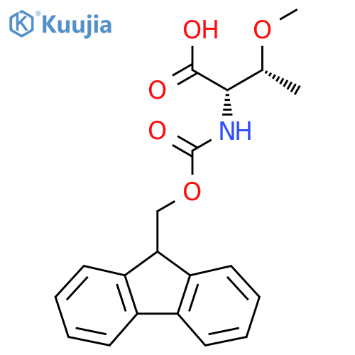 (2S,3R)-2-((((9H-Fluoren-9-yl)methoxy)carbonyl)amino)-3-methoxybutanoic acid structure