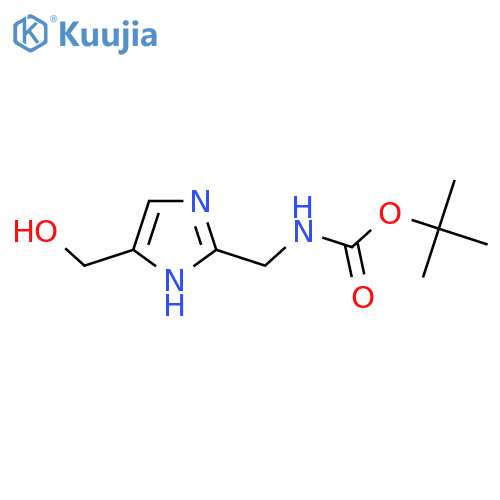 tert-butyl N-{4-(hydroxymethyl)-1H-imidazol-2-ylmethyl}carbamate structure
