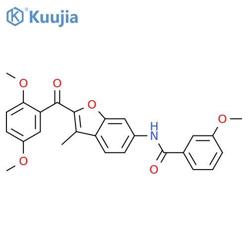 N-2-(2,5-dimethoxybenzoyl)-3-methyl-1-benzofuran-6-yl-3-methoxybenzamide structure