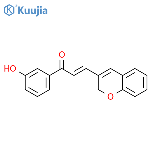 (2E)-3-(2H-chromen-3-yl)-1-(3-hydroxyphenyl)prop-2-en-1-one structure