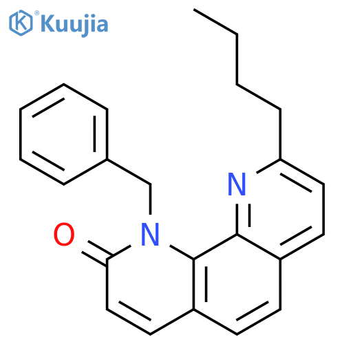 1,10-Phenanthrolin-2(1H)-one, 9-butyl-1-(phenylmethyl)- structure
