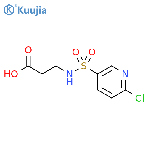 3-(6-chloropyridine-3-sulfonamido)propanoic acid structure