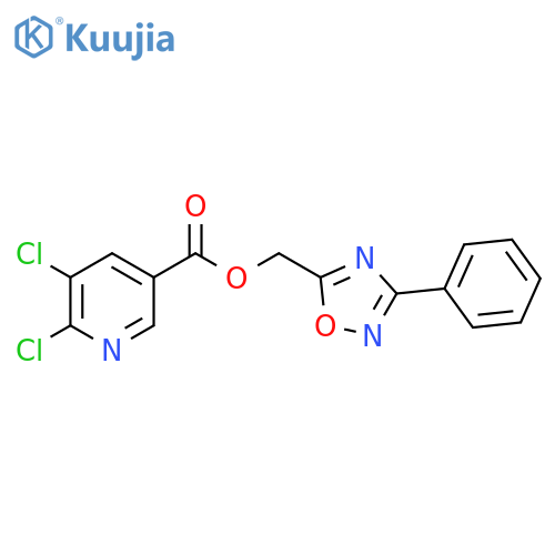 (3-Phenyl-1,2,4-oxadiazol-5-yl)methyl 5,6-dichloropyridine-3-carboxylate structure