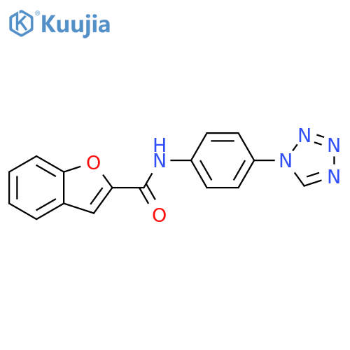 N-4-(1H-1,2,3,4-tetrazol-1-yl)phenyl-1-benzofuran-2-carboxamide structure