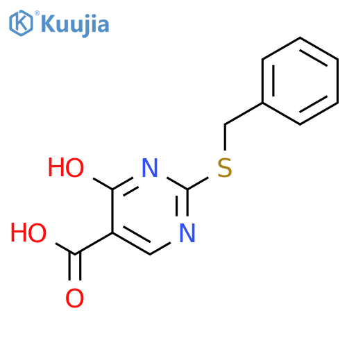 2-(Benzylthio)-4-hydroxy-5-pyrimidinecarboxylic Acid structure