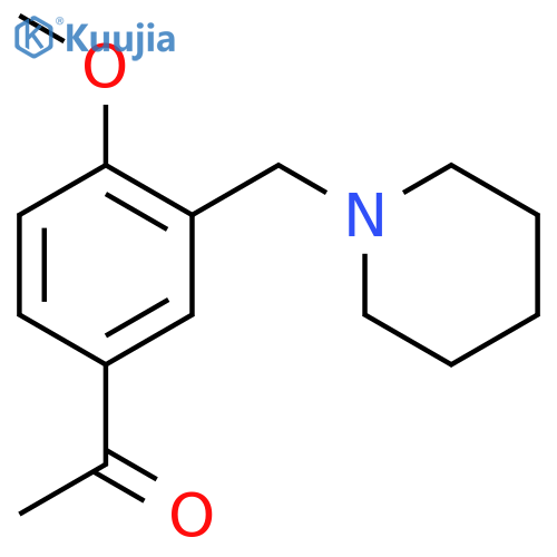 1-4-Methoxy-3-(piperidin-1-ylmethyl)phenylethan-1-one structure
