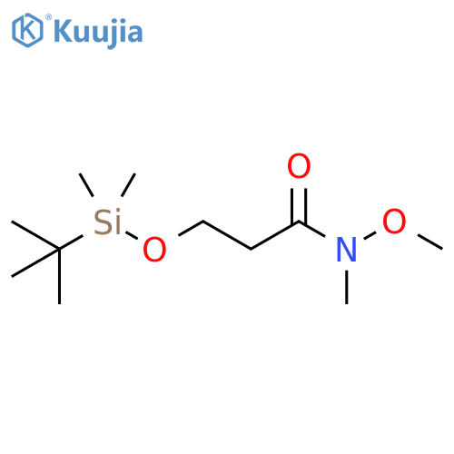 3-[tert-butyl(dimethyl)silyl]oxy-N-methoxy-N-methyl-propanamide structure