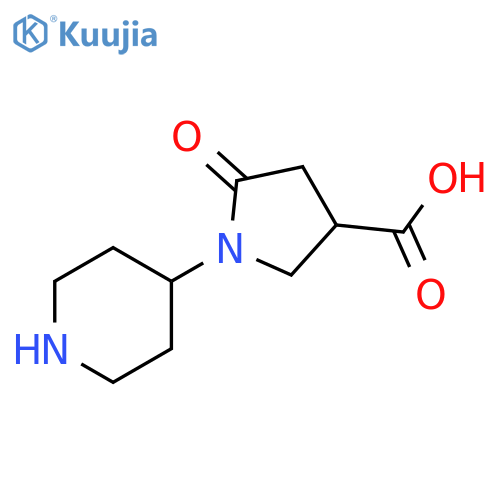 5-oxo-1-(piperidin-4-yl)pyrrolidine-3-carboxylic acid structure