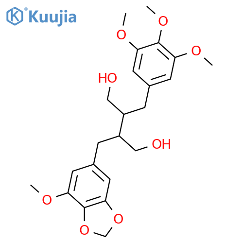 8,8'-Lignan-3,3',4,4',5,5',9,9'-octol; (8R,8'R)-form, 3,4-Methylene, 3',4',5,5'-tetra-Me ether structure