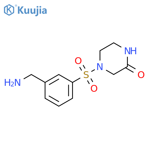 2-Piperazinone, 4-[[3-(aminomethyl)phenyl]sulfonyl]- structure