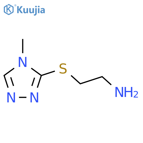 3-(2-aminoethyl)sulfanyl-4-methyl-4H-1,2,4-triazole structure