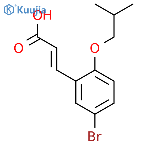 (2E)-3-(5-bromo-2-isobutoxyphenyl)acrylic acid structure