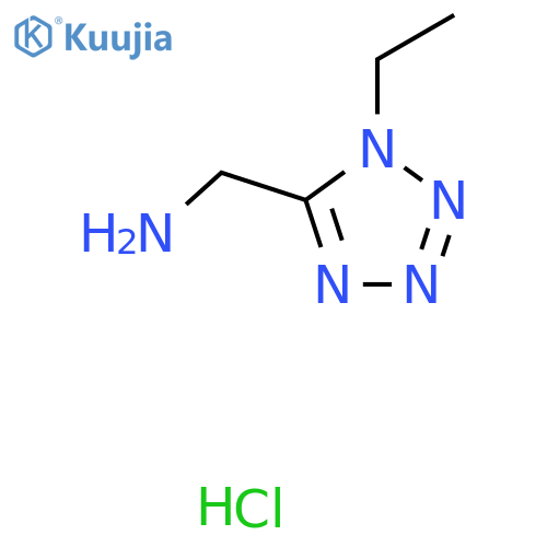 (1-ethyl-1H-1,2,3,4-tetrazol-5-yl)methanamine hydrochloride structure