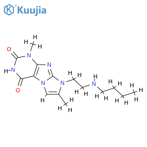 8-2-(butylamino)ethyl-1,7-dimethyl-1H,2H,3H,4H,8H-imidazo1,2-gpurine-2,4-dione structure