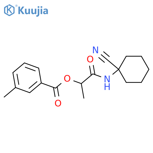 1-[(1-Cyanocyclohexyl)carbamoyl]ethyl 3-methylbenzoate structure
