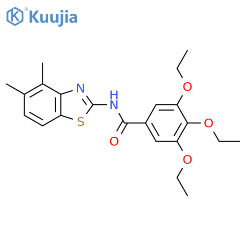 N-(4,5-dimethyl-1,3-benzothiazol-2-yl)-3,4,5-triethoxybenzamide structure