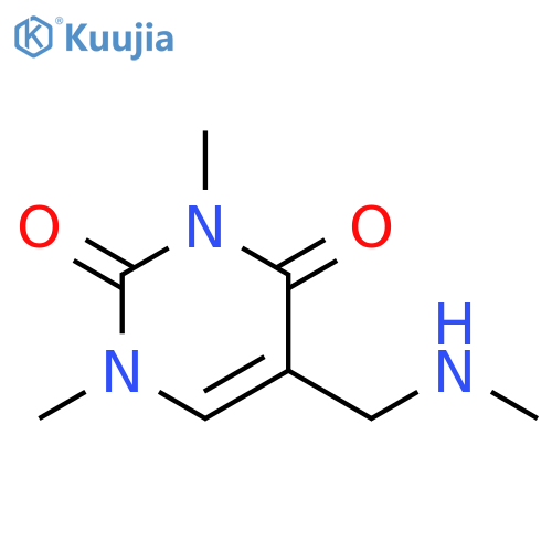 1,3-dimethyl-5-(methylamino)methyl-1,2,3,4-tetrahydropyrimidine-2,4-dione structure