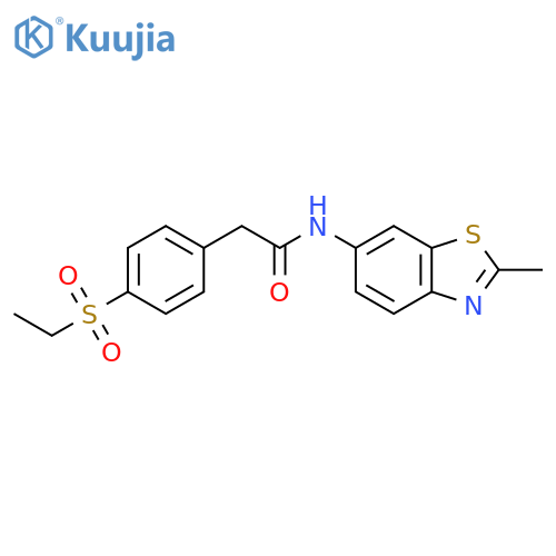 2-4-(ethanesulfonyl)phenyl-N-(2-methyl-1,3-benzothiazol-6-yl)acetamide structure