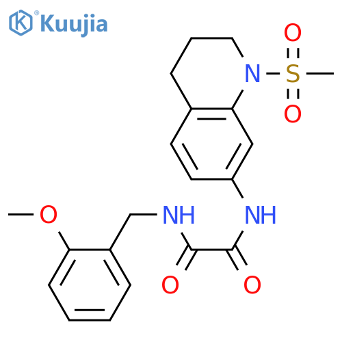 N-(1-methanesulfonyl-1,2,3,4-tetrahydroquinolin-7-yl)-N'-(2-methoxyphenyl)methylethanediamide structure