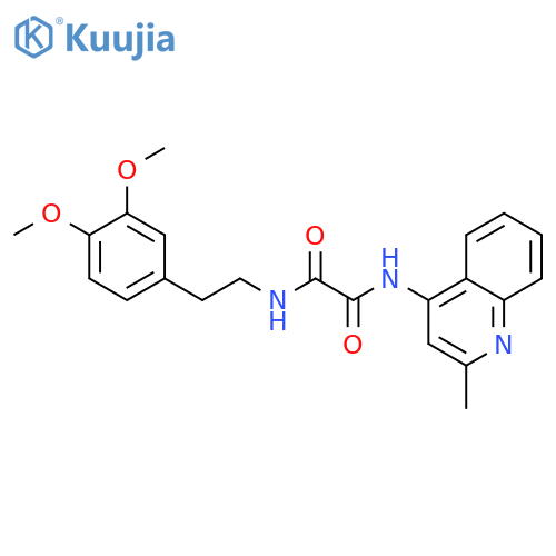 N'-2-(3,4-dimethoxyphenyl)ethyl-N-(2-methylquinolin-4-yl)ethanediamide structure