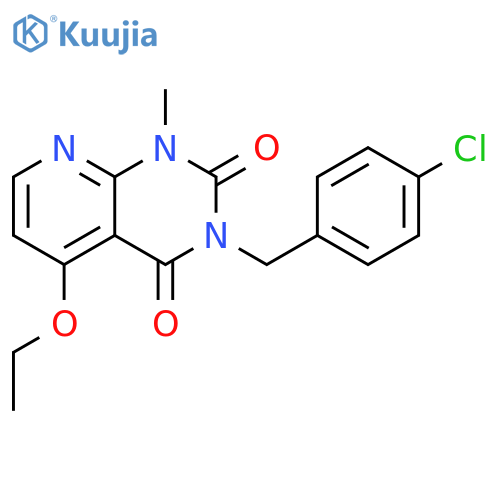 3-(4-chlorophenyl)methyl-5-ethoxy-1-methyl-1H,2H,3H,4H-pyrido2,3-dpyrimidine-2,4-dione structure