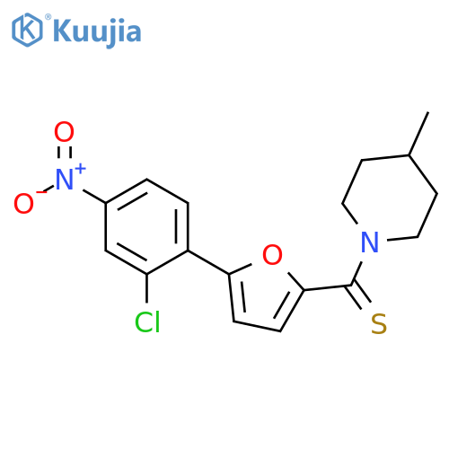 1-5-(2-chloro-4-nitrophenyl)furan-2-carbothioyl-4-methylpiperidine structure
