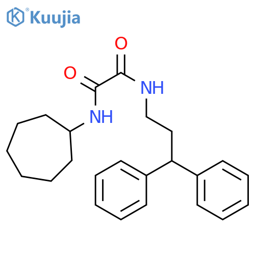 N'-cycloheptyl-N-(3,3-diphenylpropyl)ethanediamide structure