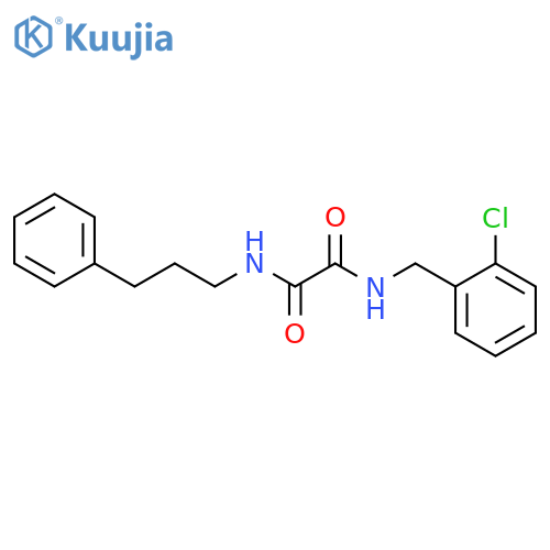 N-(2-chlorophenyl)methyl-N'-(3-phenylpropyl)ethanediamide structure