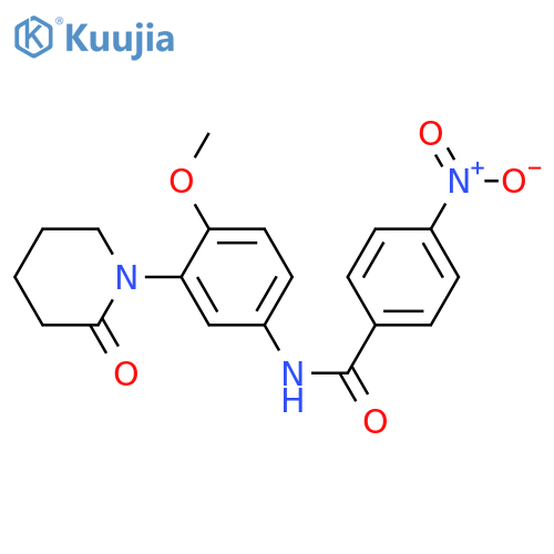 N-4-methoxy-3-(2-oxopiperidin-1-yl)phenyl-4-nitrobenzamide structure
