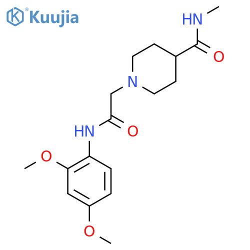 1-{(2,4-dimethoxyphenyl)carbamoylmethyl}-N-methylpiperidine-4-carboxamide structure