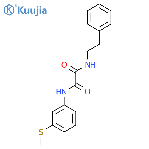 N-3-(methylsulfanyl)phenyl-N'-(2-phenylethyl)ethanediamide structure