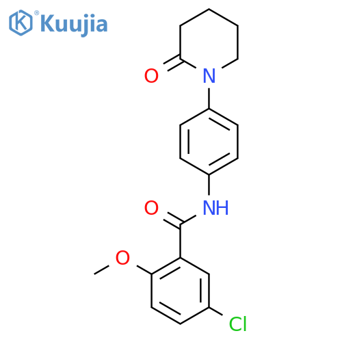 5-chloro-2-methoxy-N-4-(2-oxopiperidin-1-yl)phenylbenzamide structure