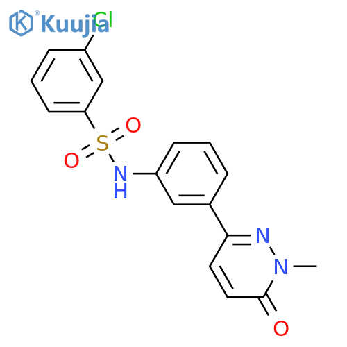 3-chloro-N-3-(1-methyl-6-oxo-1,6-dihydropyridazin-3-yl)phenylbenzene-1-sulfonamide structure