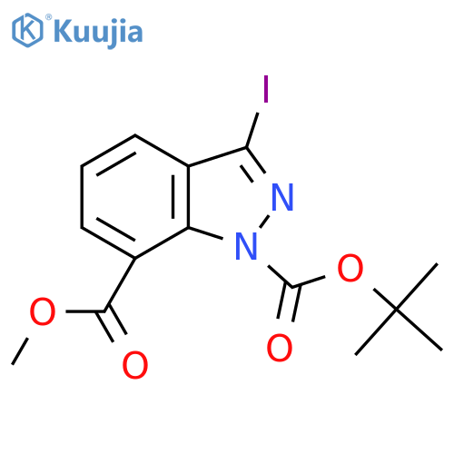 1-Tert-butyl 7-methyl 3-iodo-1H-indazole-1,7-dicarboxylate structure